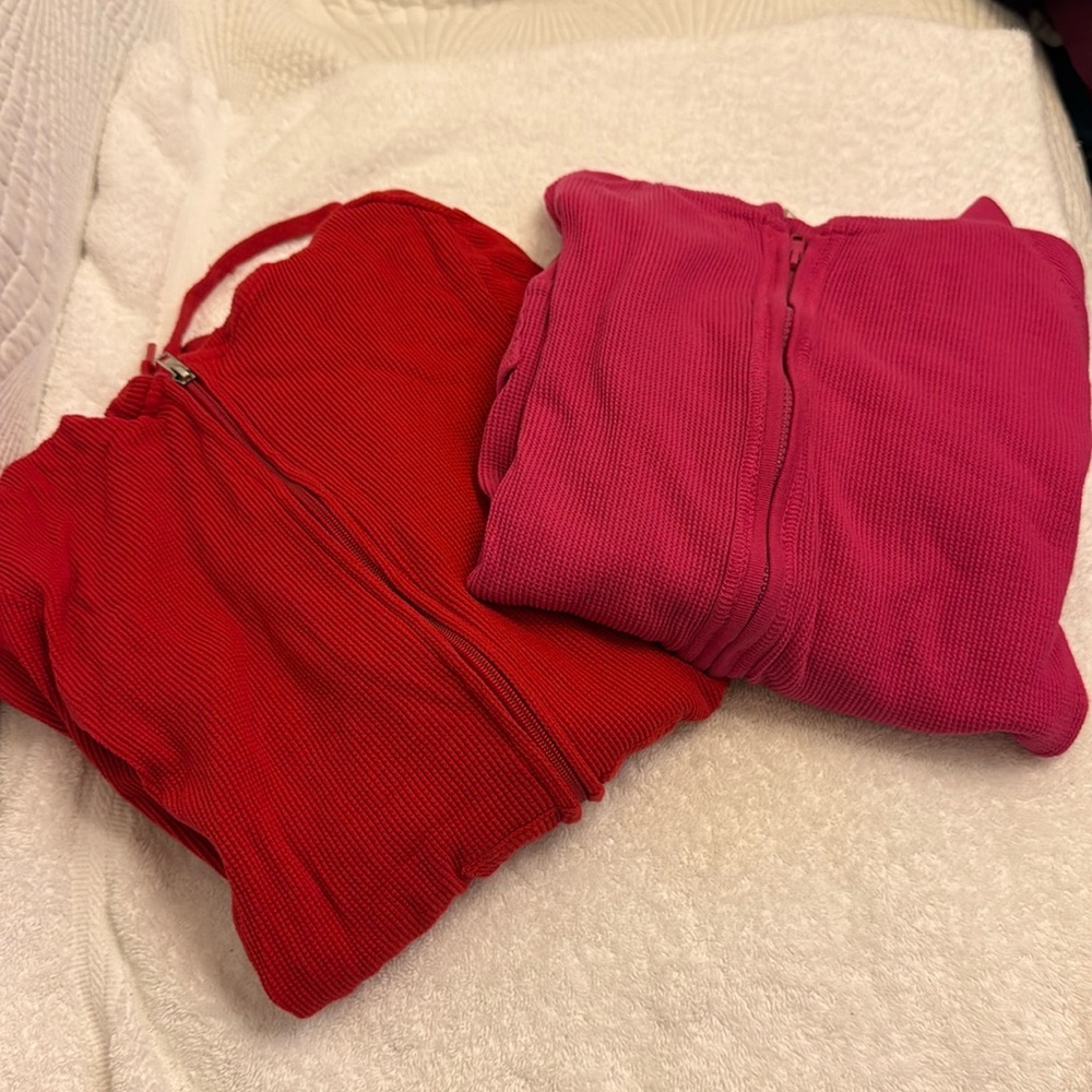 *BUNDLE* Red And Pink Hooded Thermal Zip-Up